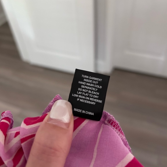 Pink Leaf Print Ruffle Two-Piece Set - Picture 11 of 11